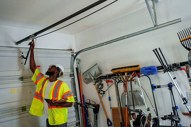 Professional Garage Door Roller Replacement technician working in Sea Cliff, NY